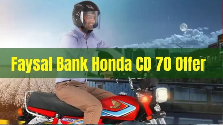 Faysal Bank Honda CD 70 Offer Free Helmet Interest-Free Installments