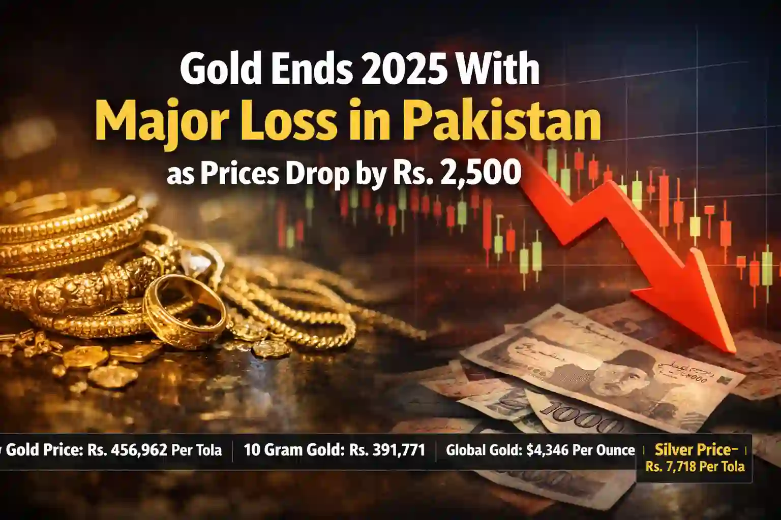 Gold Ends 2025 With Major Loss in Pakistan as Prices Drop by Rs. 2,500