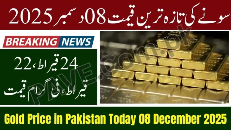 Gold Price in Pakistan Today 8 December 2025 Latest Updated