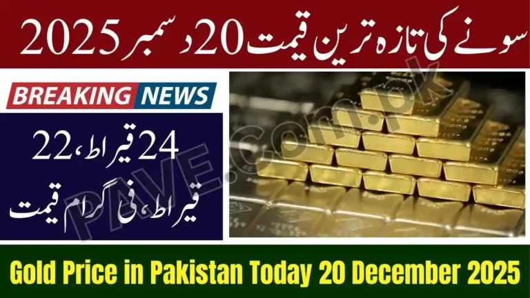 Gold Price in Pakistan Today – 20 December 2025