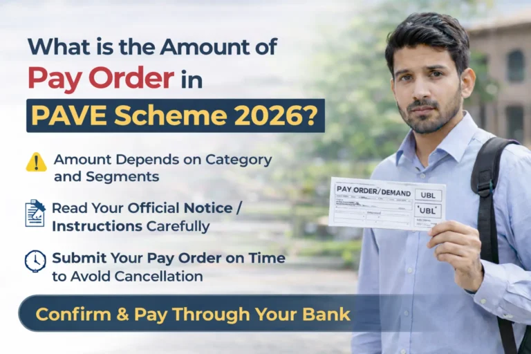 What is the Amount of Pay Order in PAVE Scheme 2026?