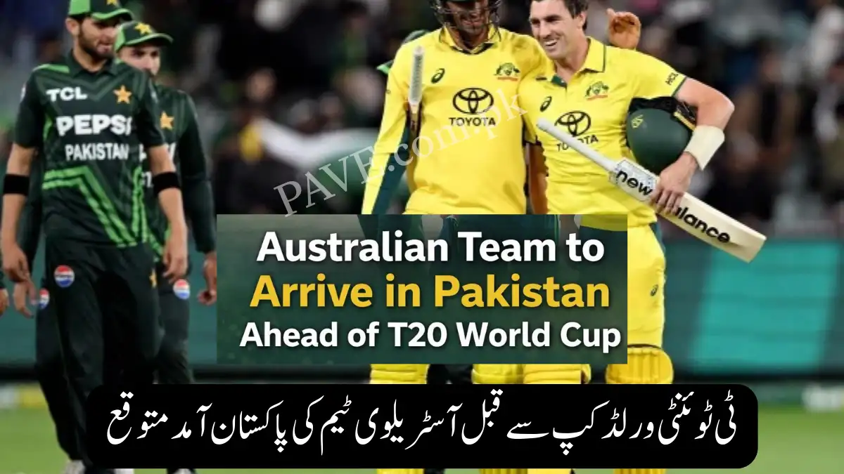 Australian Team Expected to Arrive in Pakistan Ahead of T20 World Cup