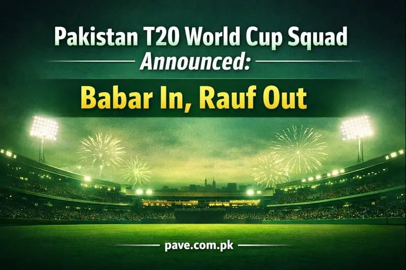 Babar Is in Pakistan's T20 World Cup 15 Players Squad