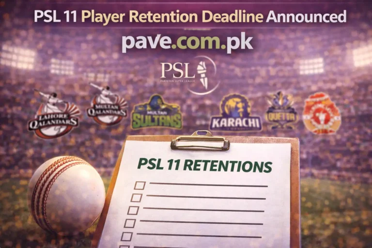 PSL 11 Player Retention Deadline Announced