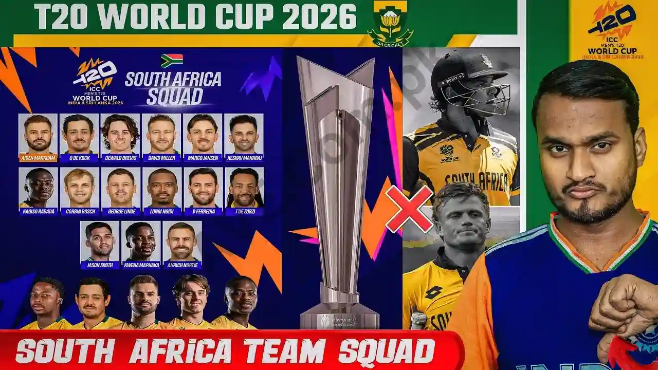 South Africa Officially Announces Squad for ICC Men’s T20 World Cup 2026