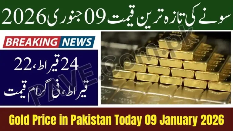 Gold Price in Pakistan Today 09 January 2026 – Latest Gold Rates Update 9 Gold Price in Pakistan Today 09 January 2026