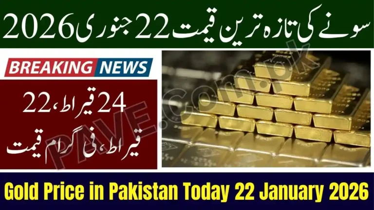 Gold Price in Pakistan Today 22 January 2026