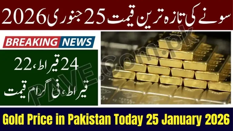 Gold Price in Pakistan Today 25 January 2026