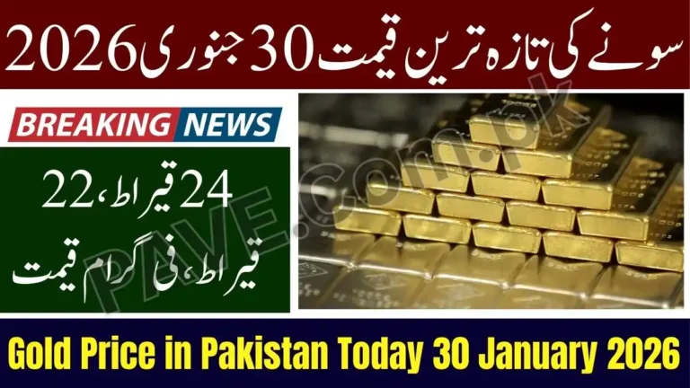 Gold Price in Pakistan Today 30 January 2026