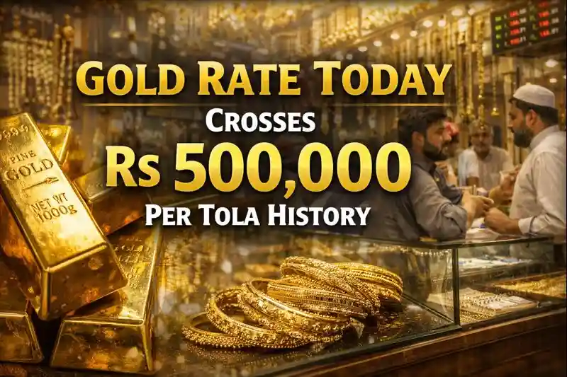 Today Gold Rate in Pakistan Per Tola Crossed PKR 500000 (5 Lac) Value