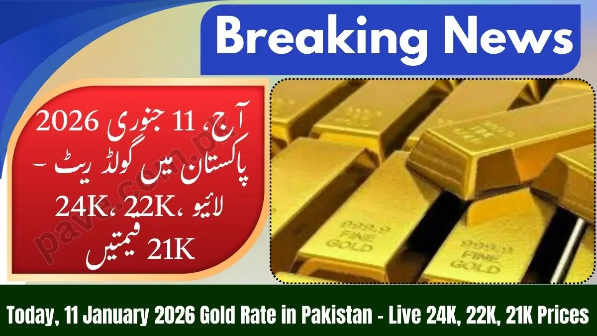 Today, 11 January 2026 Gold Rate in Pakistan – Live 24K, 22K, 21K Prices
