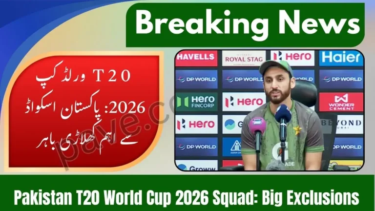 Pakistan Announced T20 World Cup Squad - Check Will Is Out From WC Race
