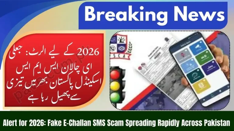 Alert for 2026: Fake E-Challan SMS Scam Spreading Rapidly Across Pakistan
