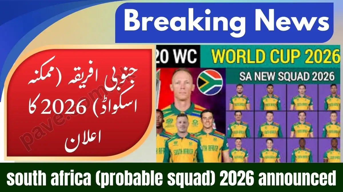 South Africa T20 World Cup 2026 Probable Squad – Player List & Roles 1 South Africa T20 World Cup 2026 Probable Squad – Player List & Roles