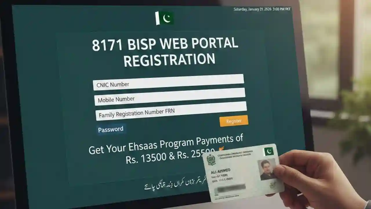 How to Create Account on 8171 BISP Web Portal Registration with CNIC For Rs 13500 & Rs 25000 Payment 1 How to Create Account on 8171 BISP Web Portal Registration with CNIC For Rs 13500 & Rs 25000 Payment