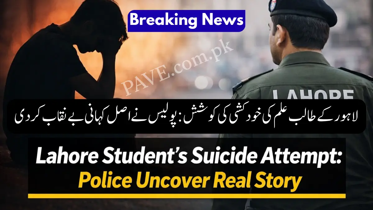 Lahore Student’s Suicide Attempt: Police Uncover Real Story 1 Lahore Student’s Suicide Attempt