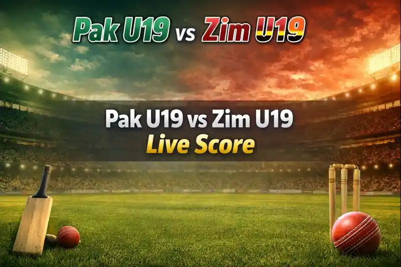 Pak U19 vs Zim U19 Live Score OD Tri Series