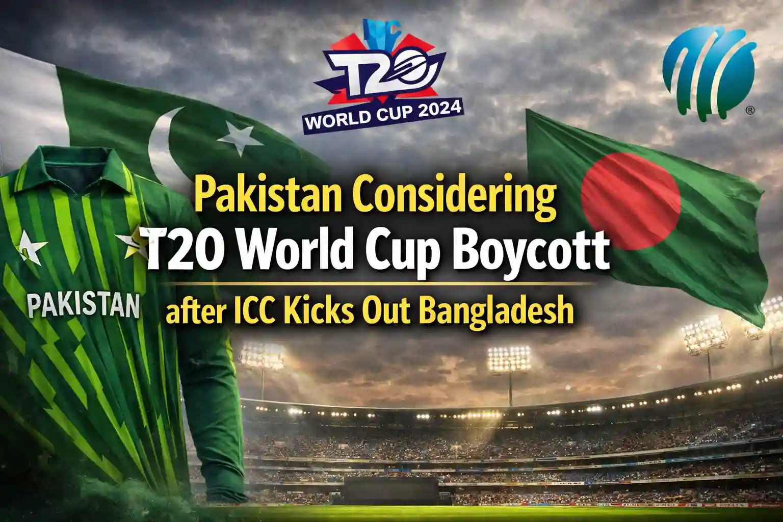 Pakistan Considering T20 World Cup Boycott after ICC kicks out Bangladesh 1 Pakistan Considering T20 World Cup Boycott after ICC kicks out Bangladesh