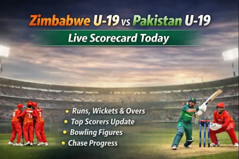 Zimbabwe U-19 vs Pakistan U-19 Live Scorecard Today