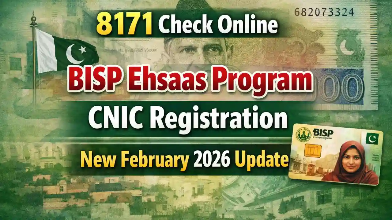 8171 Check Online BISP Ehsaas Program CNIC Registration New February 2026 Update 1 8171 Check Online BISP Ehsaas Program CNIC Registration
