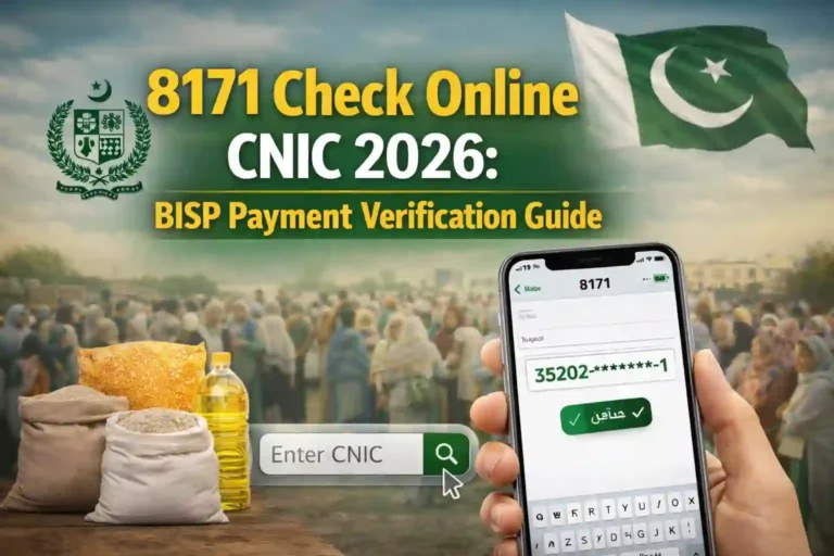 8171 Check Online CNIC 2026: BISP Payment Verification Guide
