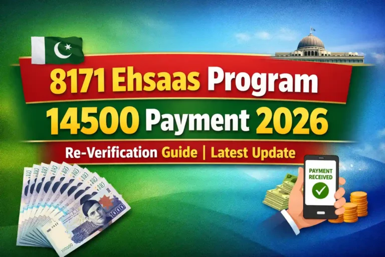 8171 Ehsaas Program 14500 Payment 2026 Re-Verification Guide
