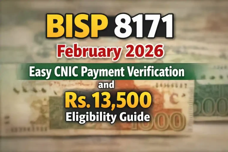 BISP 8171 February 2026 Easy CNIC Payment Verification and Rs. 13,500 Eligibility Guide 4 BISP 8171 February 2026 Easy CNIC Payment Verification