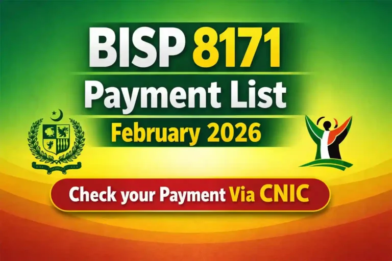 BISP 8171 Payment List February 2026 Check your Payment Via CNIC 6 BISP 8171 Payment List February 2026 Check your Payment Via CNIC
