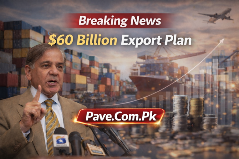 Breaking News :$60 Billion Export Plan Announced by PM Shehbaz
