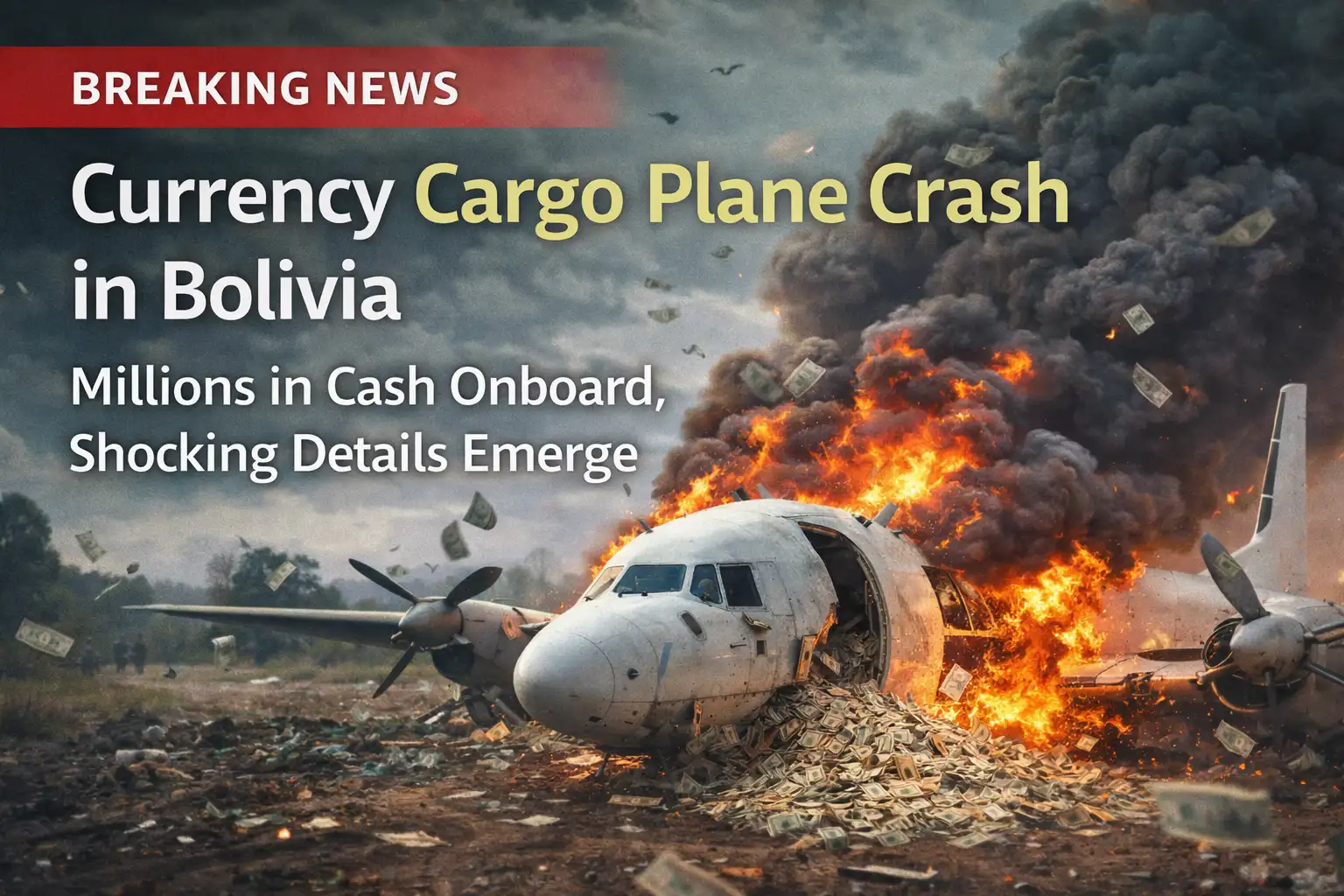 Breaking News Currency Cargo Plane Crash in Bolivia – Millions in Cash Onboard, Shocking Details Emerge
