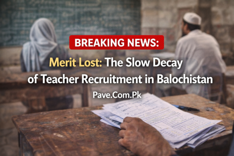 Breaking News: Merit Lost — The Slow Decay of Teacher Recruitment in Balochistan