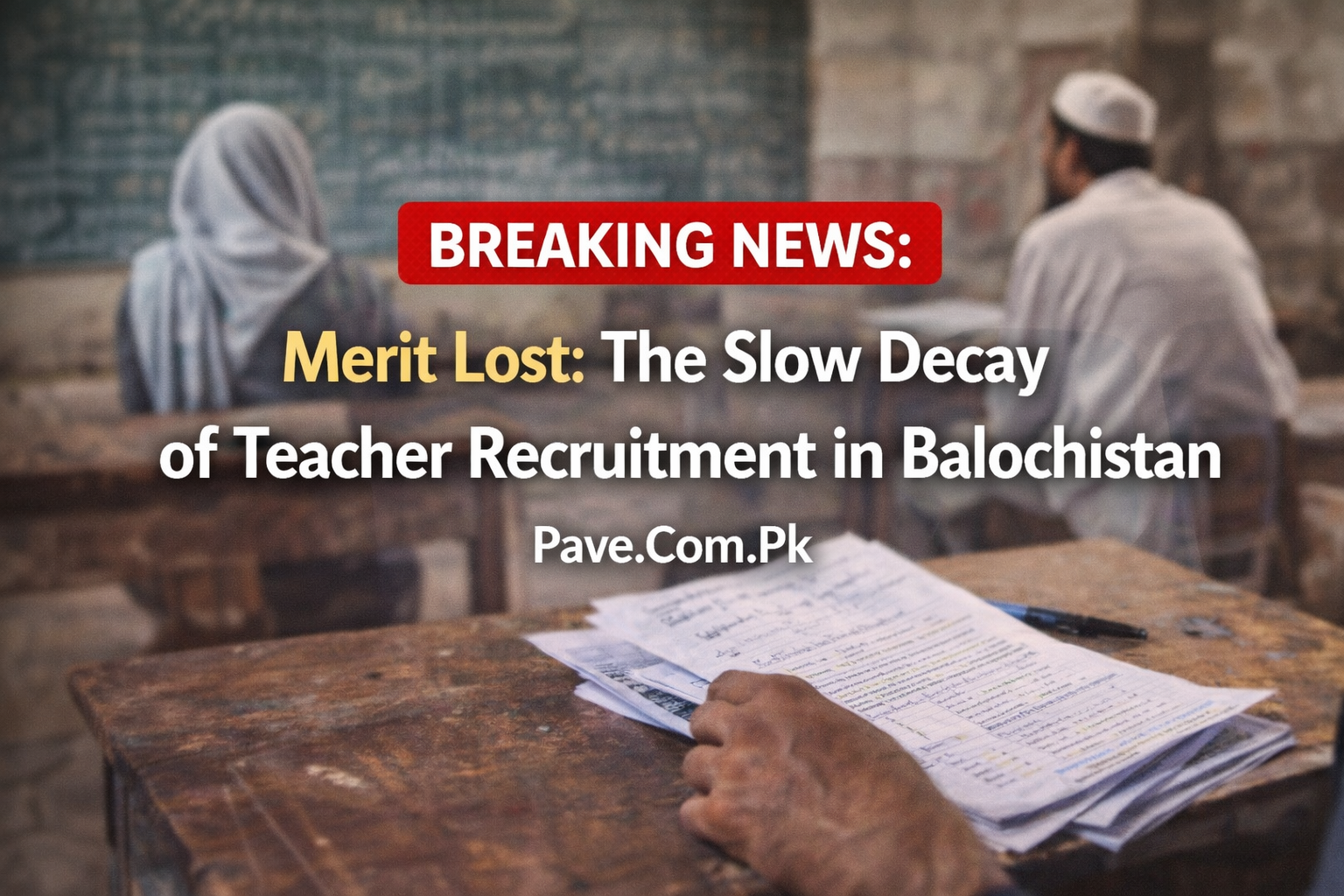 Breaking News Merit Lost — The Slow Decay of Teacher Recruitment in Balochistan