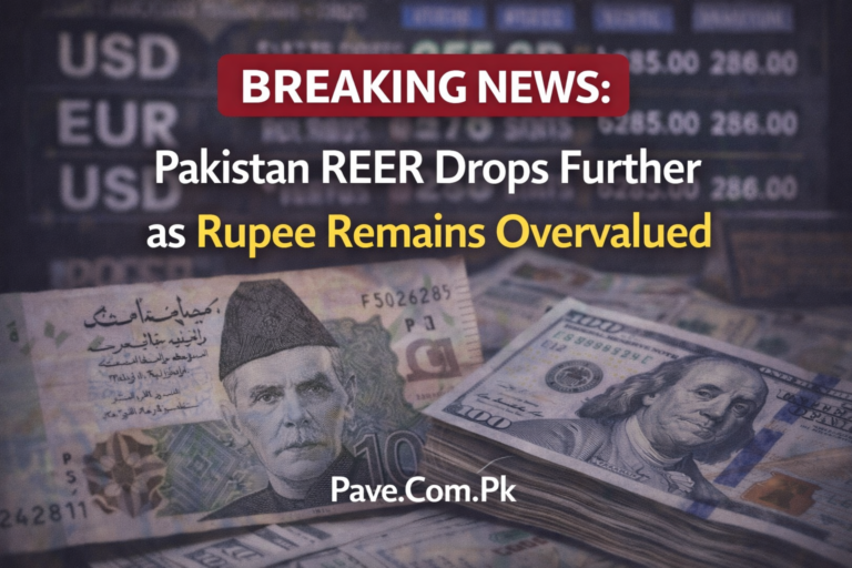 Breaking News: Pakistan REER Drops Further as Rupee Remains Overvalued