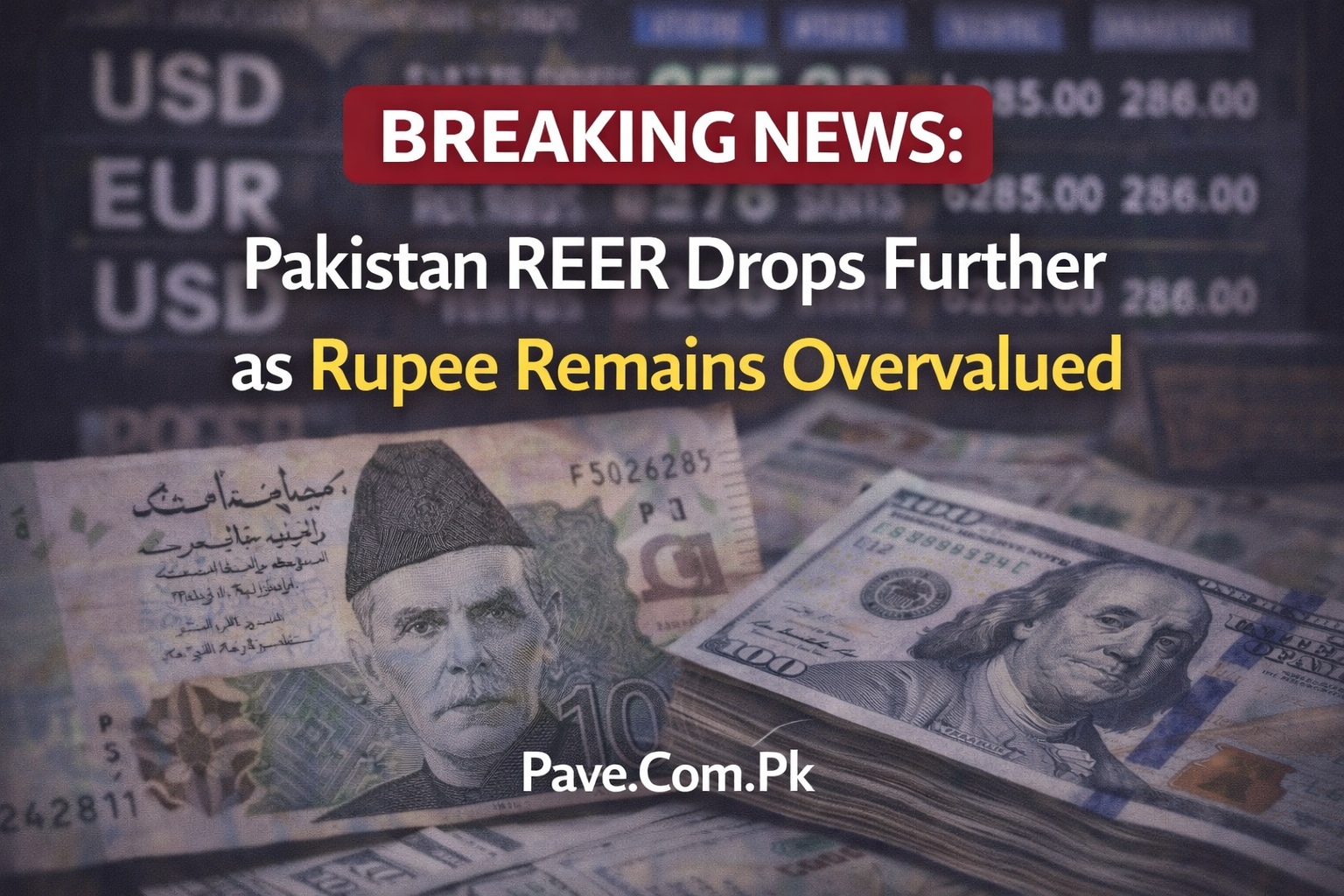 Breaking News Pakistan REER Drops Further as Rupee Remains Overvalued