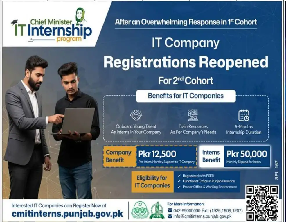 CM IT Internship Program Registrations Reopened for 2nd Cohort in Punjab