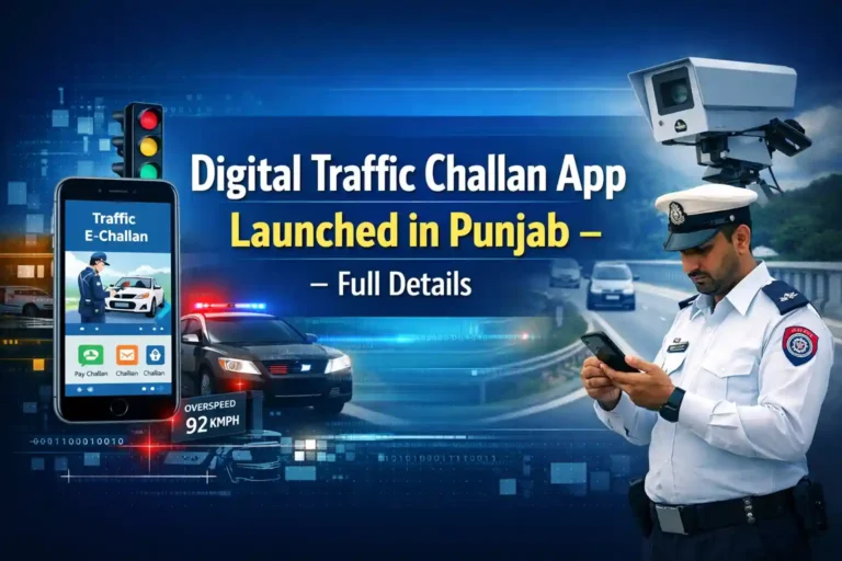 Digital Traffic Challan App Launched in Punjab – Full Details
