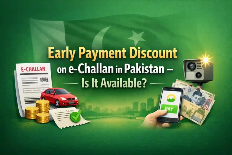 Early Payment Discount on e-Challan in Pakistan – Is It Available