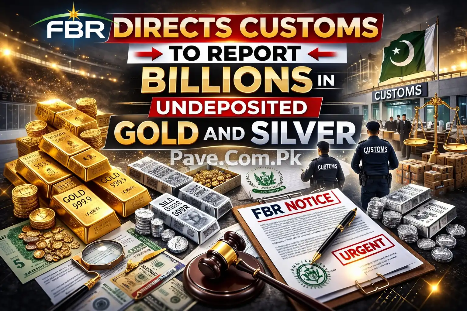 FBR Directs Customs to Report Billions in Undeposited Gold and Silver 1 FBR Directs Customs to Report Billions in Undeposited Gold and Silver