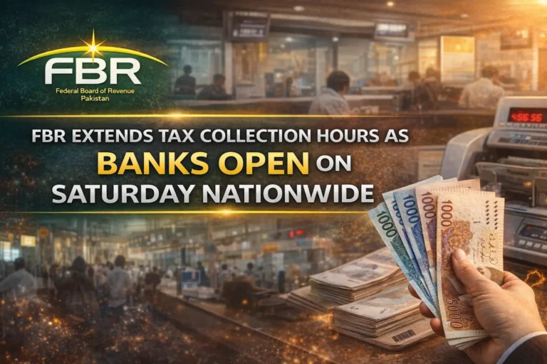 FBR Extends Tax Collection Hours as Banks Open on Saturday Nationwide 9 FBR Extends Tax Collection Hours as Banks Open on Saturday Nationwide