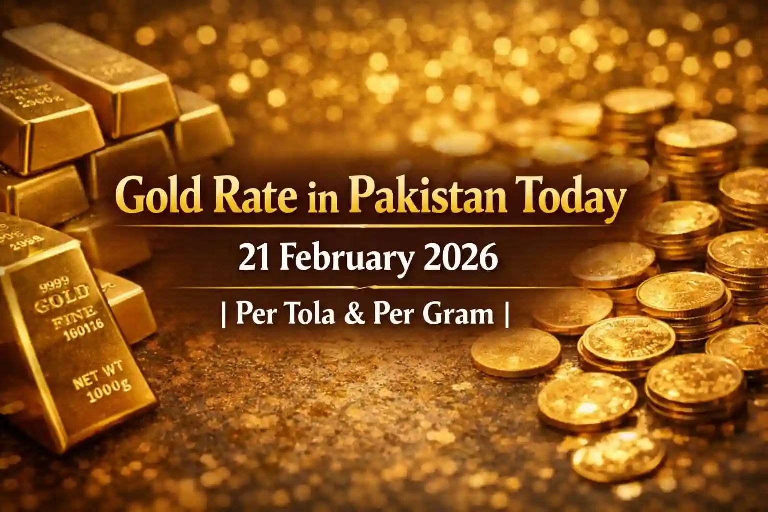 Gold Rate in Pakistan Today 21 February 2026 Per Tola & Per Gram