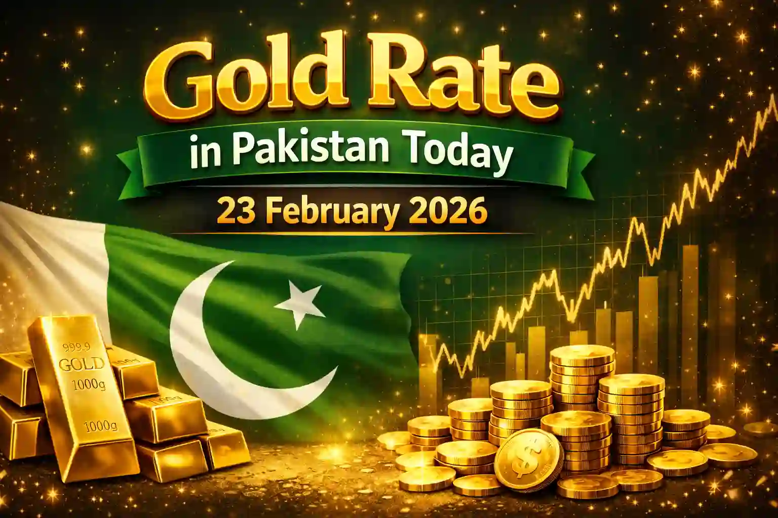 Gold Rate in Pakistan Today 23 February 2026 | Per Tola & Per Gram 1 Gold Rate in Pakistan Today 23 February 2026