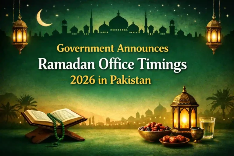 Government Announces Ramadan Office Timings 2026 in Pakistan