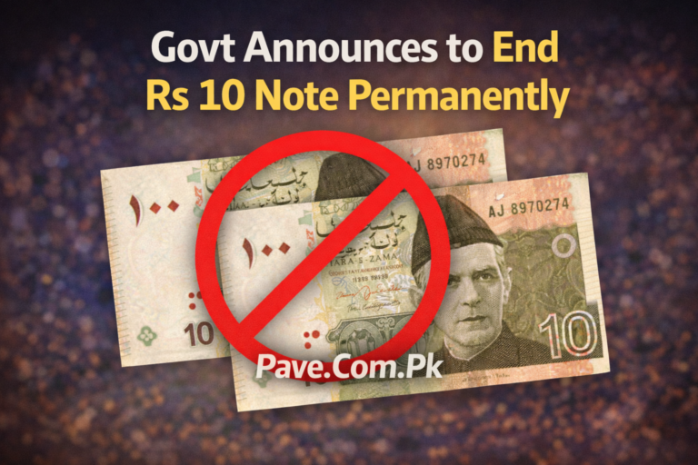 Govt Announces to End Rs 10 Note Permanently – Check Last Date for 10 PKR Note