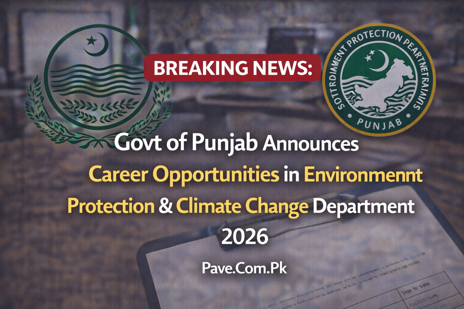 Govt Of Punjab Announces Career Opportunities in Punjab Environment Protection And Climate Change Department 2026 – Application Process Full Guidlines