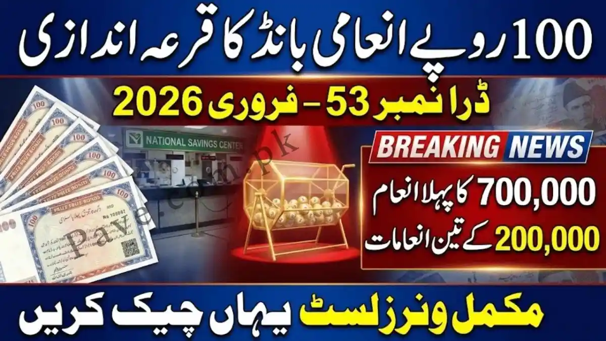 Breaking: Rs. 100 Prize Bond 2026: Complete Winners List & Prize Details