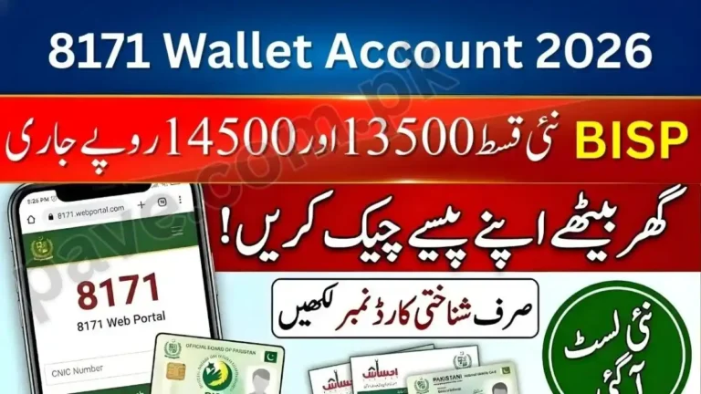 BISP Wallet Account Update 2026 – 8171 Portal & Payment 14500 Details