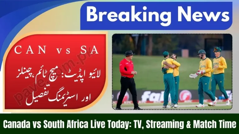 CAN vs SA Live Match Today – TV Channel, Live Streaming & Time