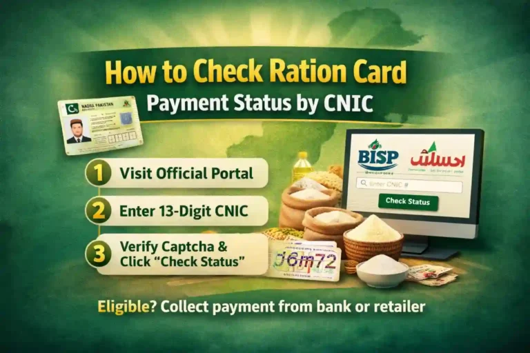 How to Check Ration Card Payment Status by CNIC