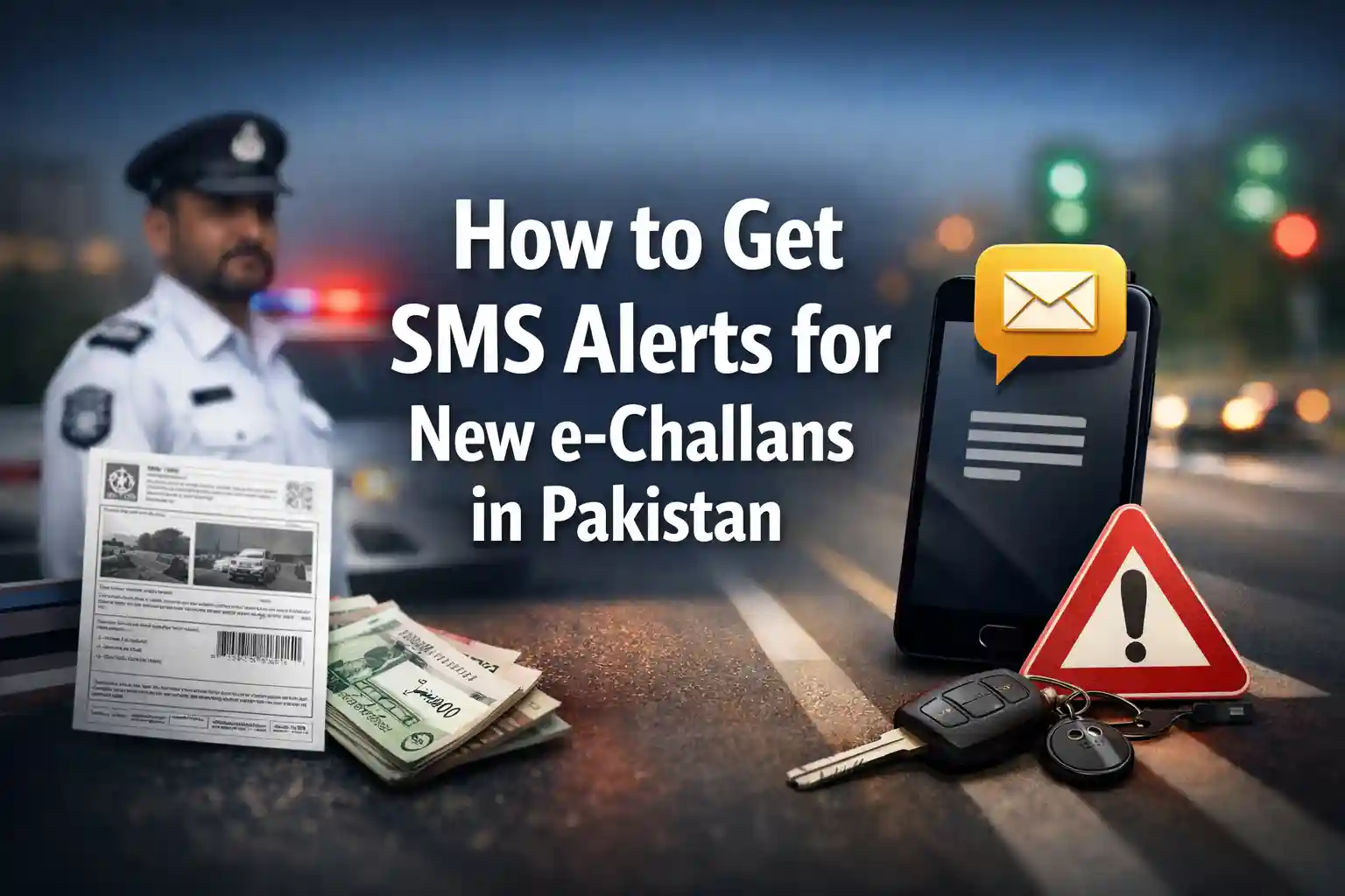 How to Get SMS Alerts for New e-Challans in Pakistan