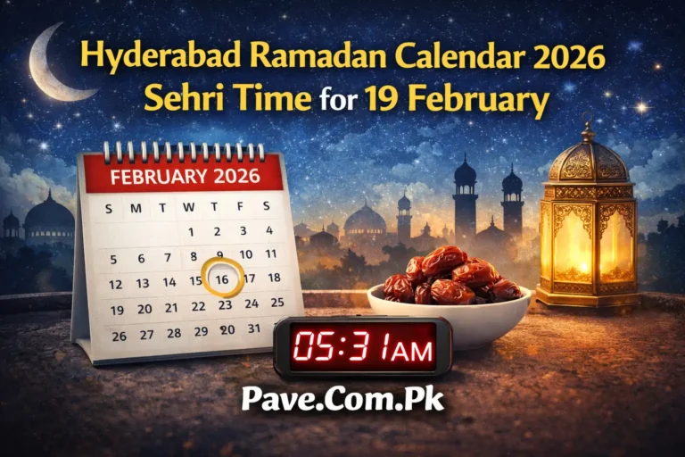 Hyderabad Ramadan Calendar 2026 – Sehri Time for 19 February